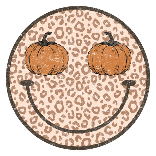 Leopard pumpkin smiley