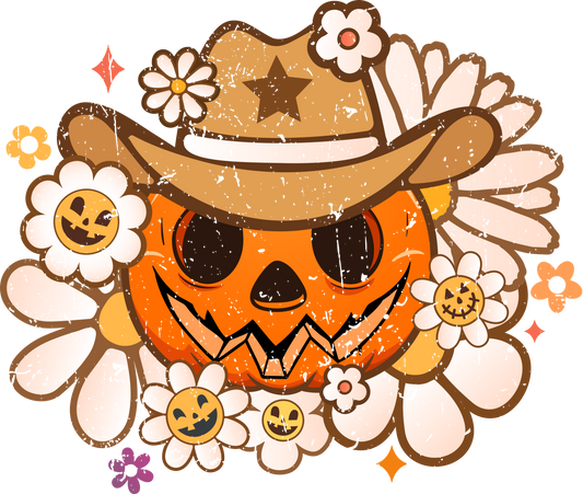 Retro cowboy pumpkin