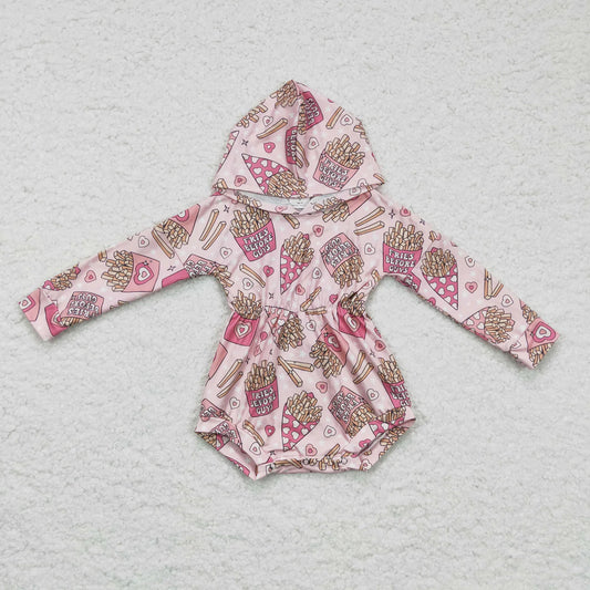 Fries before Guys hooded romper