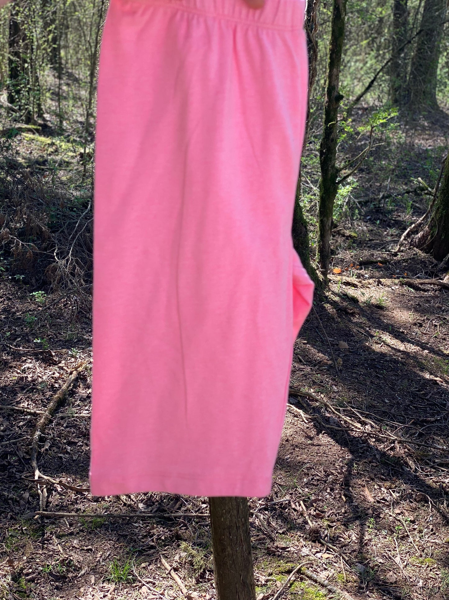 Heather pink biker shorts