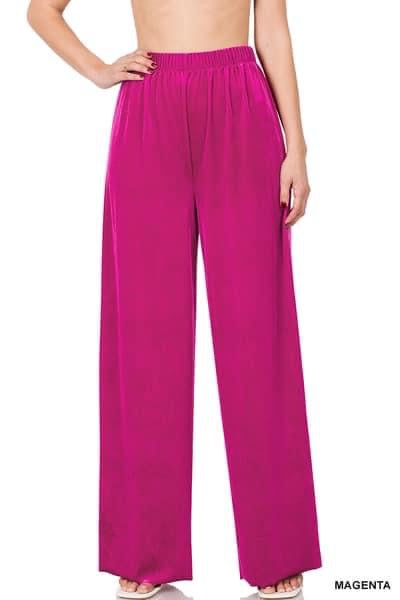 Velvet elastic waist pants