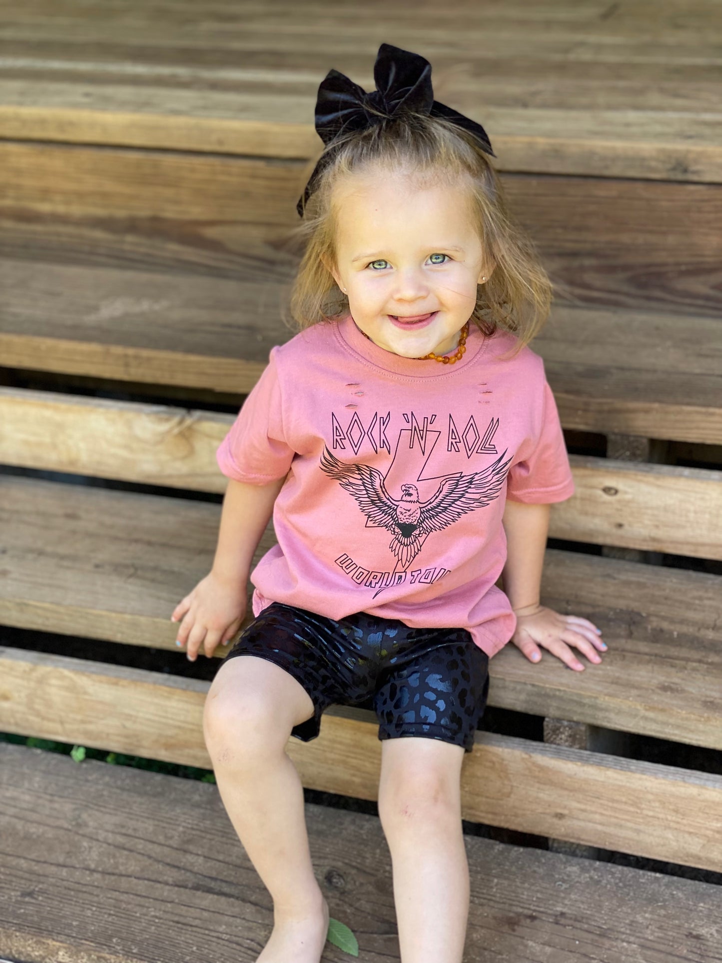 Rock and roll distressed tee