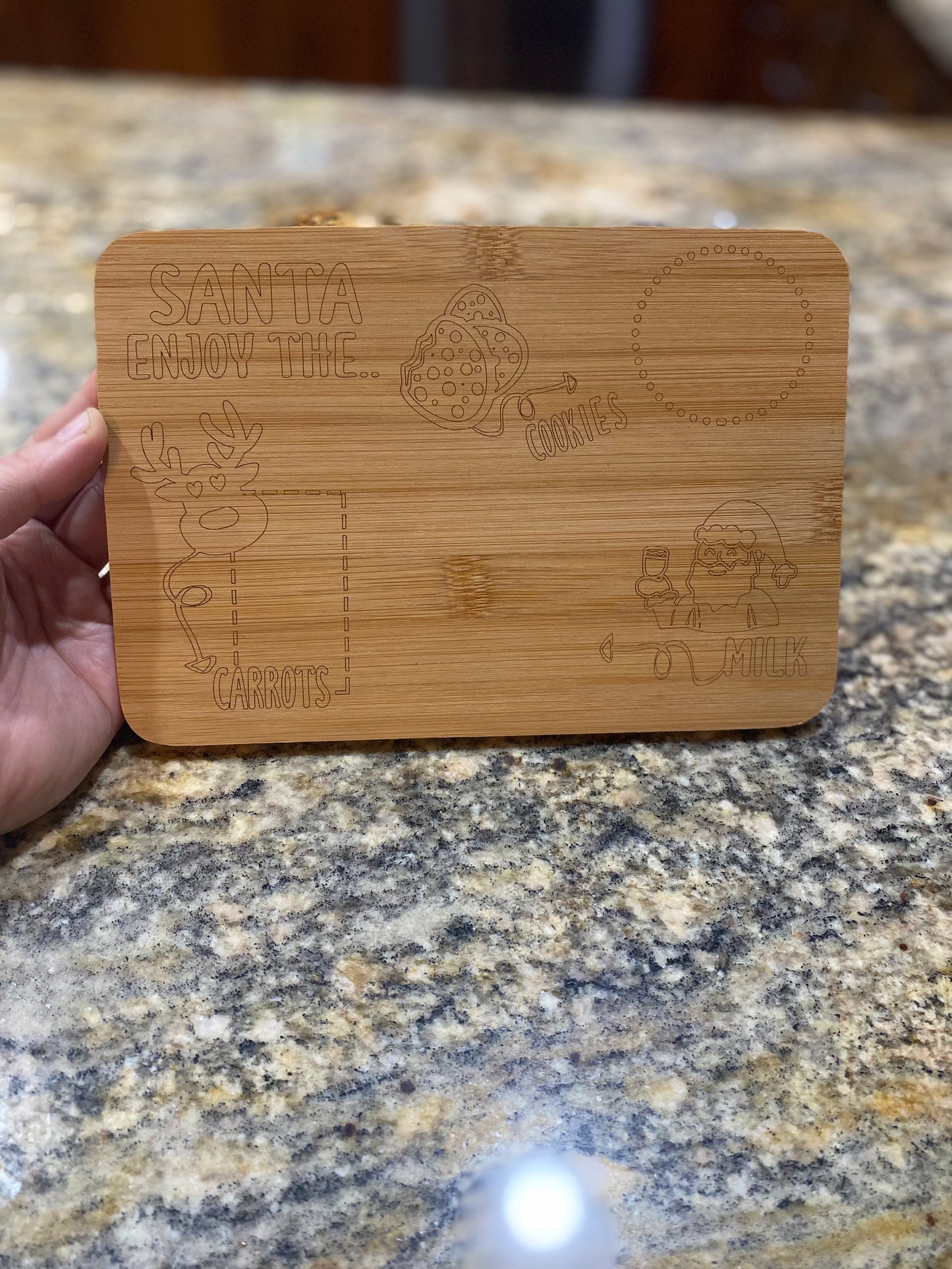 Santa Milk & Cookies Board