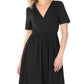 Short Sleeve Surplice dress