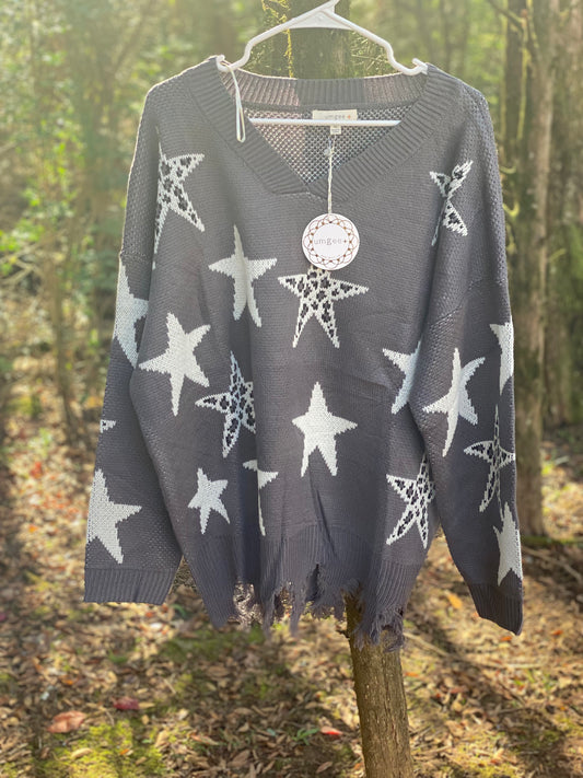 Charcoal Star Sweater